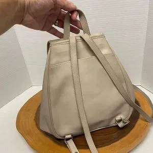 LongChamp Vintage Cream Leather Mini Backpack Kate Spade New York Saffiano Leather Backpack - White  main image 4